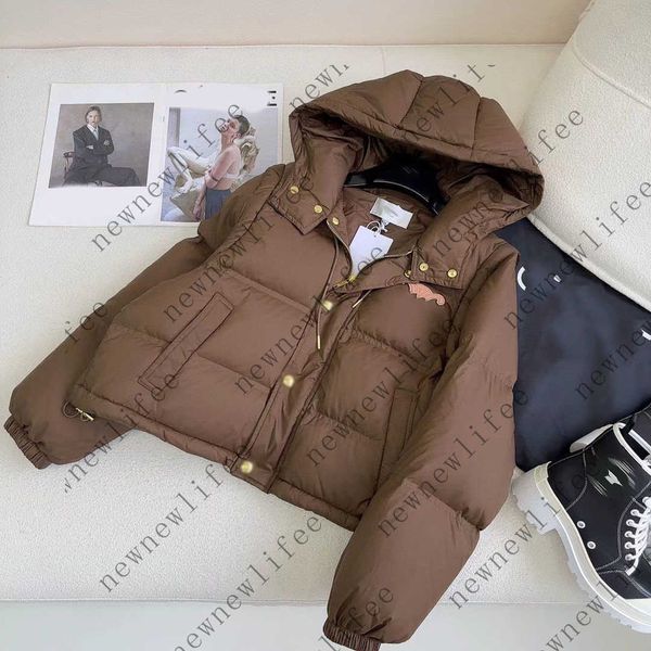 Designer women down jacket brand winter hooded zipper detachable long sleeved girl coat size S M L fashion button ladies overcoat Nov02
