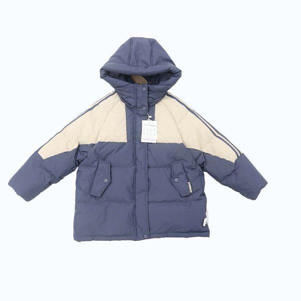 Teen versatile casual navy blue beige contrasting hooded down jacket, Deep blue
Teen versatile casual navy blue beige contrasting hooded down jacket, Deep blue