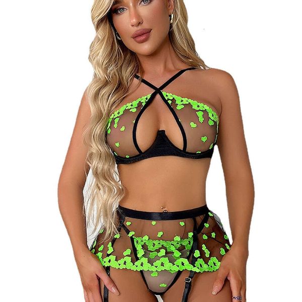 Sexy And Fun Underwear Embroidered Three Piece Lace Nightwear Set, Sexy And Tempting Perspective, Passionate Uniforms For Women, Red
Sexy And Fun Underwear Embroidered Three Piece Lace Nightwear Set, Sexy And Tempting Perspective, Passionate Uniforms For Women, Red
