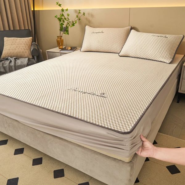 Sheet 3Pcs 100 Cotton Adhesive Bedding Double Cotton Single Large Bedding Full Size Bedding Cover Bedding 240816