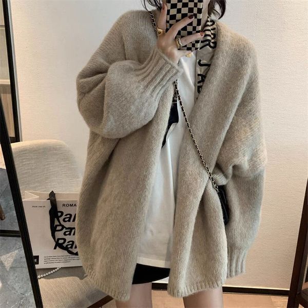 Fashion Womens Sweaters Top Quality Length Raccoon Wool Long Sleeved Knitted Cardigan Winter Lazy Thickened Female Soft Comfortable Versatile Clothing, Tea apricot color
Fashion Womens Sweaters Top Quality Length Raccoon Wool Long Sleeved Knitted Cardigan Winter Lazy Thickened Female Soft Comfortable Versatile Clothing, Tea apricot color