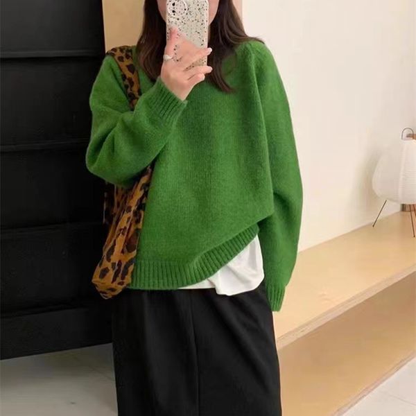 Fashion Womens Sweaters Designer Autumn Winter Round Neck Womens Winter New Style Minimalist Versatile Fashionable Wide Soft Knitted Polo Top Women, Green
Fashion Womens Sweaters Designer Autumn Winter Round Neck Womens Winter New Style Minimalist Versatile Fashionable Wide Soft Knitted Polo Top Women, Green