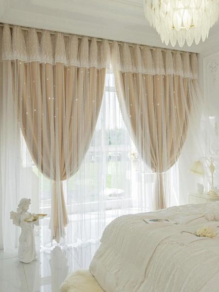 Curtain Maiden Heart Princess Wind French Romantic Lace Double Bedroom Living Room, White
Curtain Maiden Heart Princess Wind French Romantic Lace Double Bedroom Living Room, White
