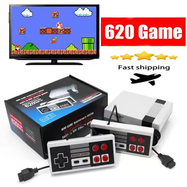 620 Games Mini TV Handheld Family Recreation Video Game Console AV Output Retro Built-in 620 Classic Games Dual Gamepad Gaming Player by air shipping with retail boxs