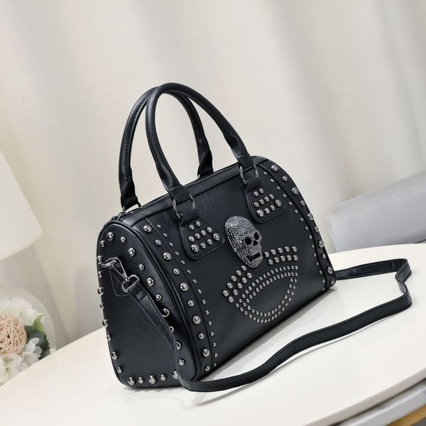 Western Large Street Style Women's Handbag Riveted Punk Leather Backpack with Cool Skull Detail Women's Western Rivet Punk Motorcycle Shoulder Bag wholesale, Black
Western Large Street Style Women's Handbag Riveted Punk Leather Backpack with Cool Skull Detail Women's Western Rivet Punk Motorcycle Shoulder Bag wholesale, Black