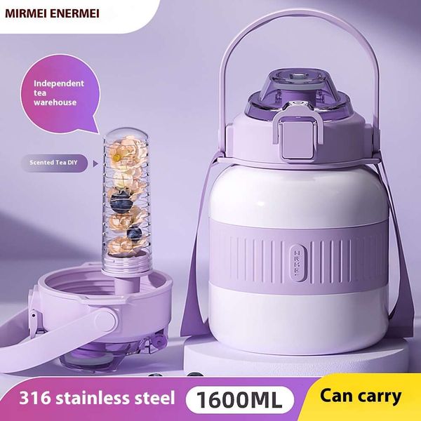 Big belly insulated cup for female students, large capacity 2000ml, portable water cup with tea separating straw
Big belly insulated cup for female students, large capacity 2000ml, portable water cup with tea separating straw