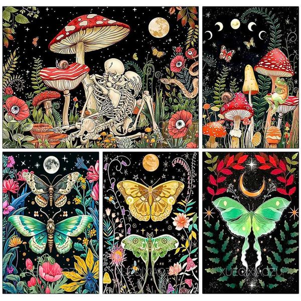 5D Diamond Painting Kits for Adults Full Round Diamond Art Butterfly is Very Suitable for Beginner and Gifts for Wall Home DecorXJ240816