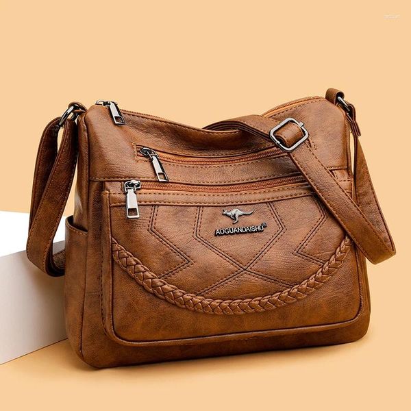 Bag 2024 Fashion Women Bags Trend Messenger Soft PU Leather Luxury Handbags Purses Designer Shoulder Crossbody For Female