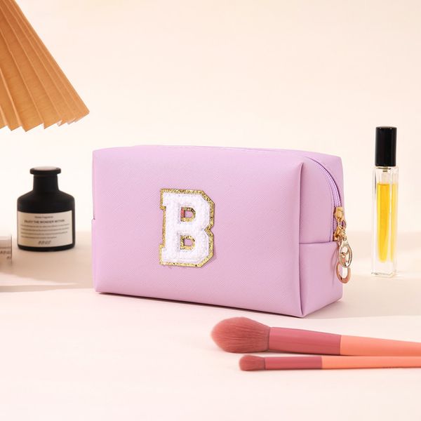 Embroidered letter makeup bag, octagonal wash bag, large capacity travel storage bag, hand-held bag, Fuchsia
Embroidered letter makeup bag, octagonal wash bag, large capacity travel storage bag, hand-held bag, Fuchsia