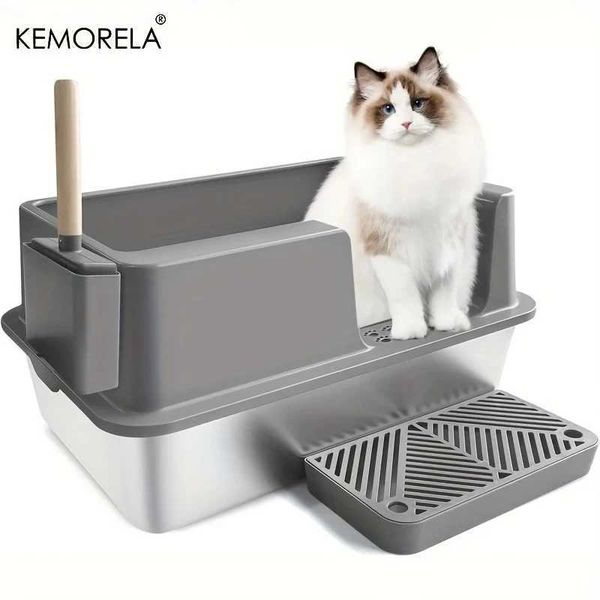 Stainless Steel Box Extra Large, Non-Leaking Easy to Clean Metal Cat Litter Pan with Lid and Scoop, XL 20L for 2 Cats
Stainless Steel Box Extra Large, Non-Leaking Easy to Clean Metal Cat Litter Pan with Lid and Scoop, XL 20L for 2 Cats