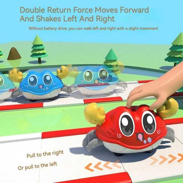 Crawling Crab Tummy Time Sensing Walking Dancing Automatically Avoid Obstacles Toy Baby Sensory Toys Infant Learning Crawl Gifts Y240820
