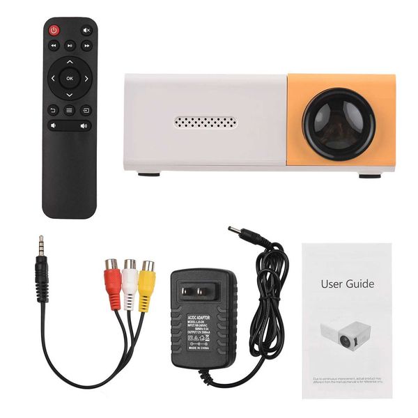 Mini LED Projector Supports 720P 1080P Portable Video Projector with Speaker Remote Control Support HD / AV / USB / Audio 3.5mm CL240820