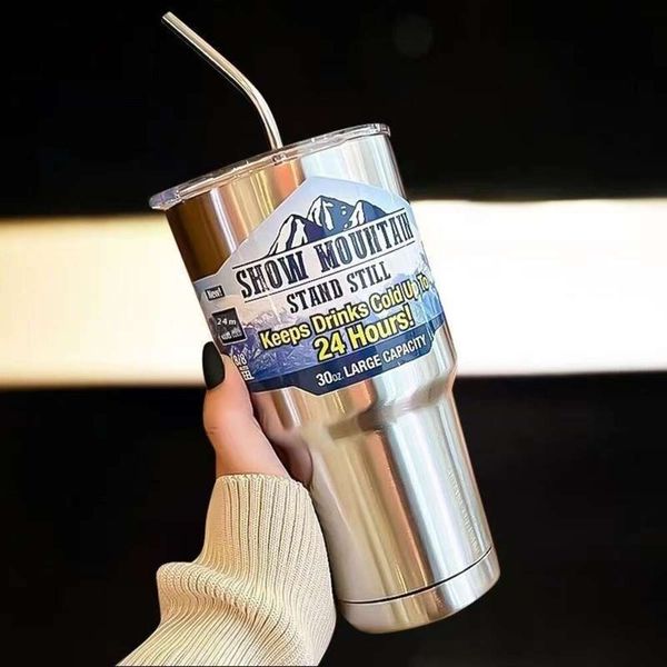 Household 304 stainless steel giant insulated double-layer high aesthetic 30oz ice cream cup, portable American straw cup, Colorful
Household 304 stainless steel giant insulated double-layer high aesthetic 30oz ice cream cup, portable American straw cup, Colorful