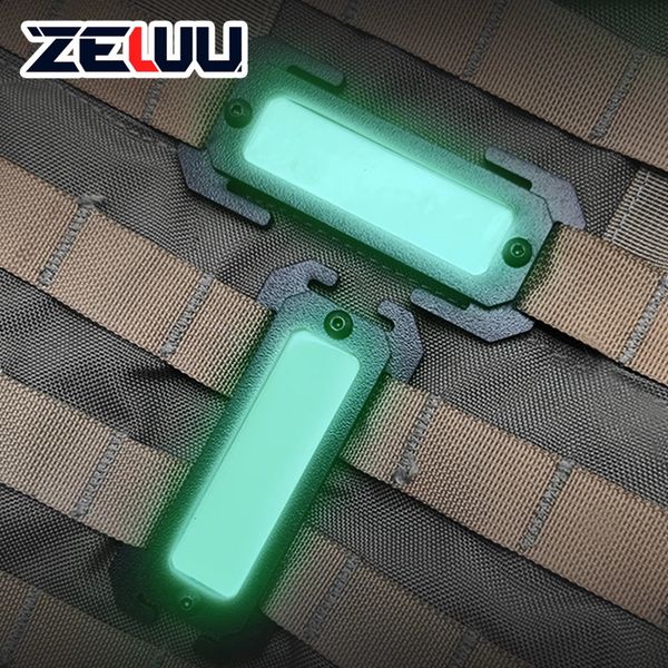 Tactical Molle Luminous Mark Outdoor Tools Plastic Accessories Noctilucent Backpack Gear Compatible EDC 240820