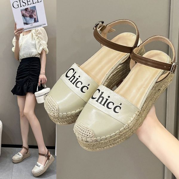 Personality womens sandals in summer are classic and comfortable Baotou leather womens sandals are wrapped with hemp rope and western style wedges with thick soles, Beige
Personality womens sandals in summer are classic and comfortable Baotou leather womens sandals are wrapped with hemp rope and western style wedges with thick soles, Beige