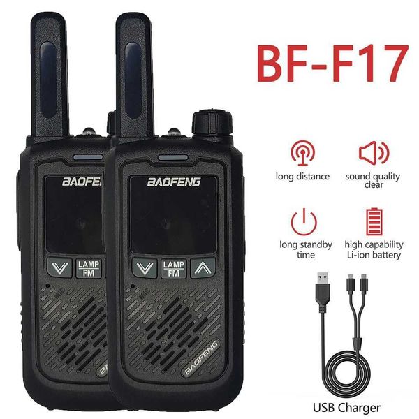 2pcs Baofeng Pofung T17 Mini Walkie Talkie Portable Two way Radio USB Charging Radio for Hunting Hotel BF-888S BF-C9 M240821