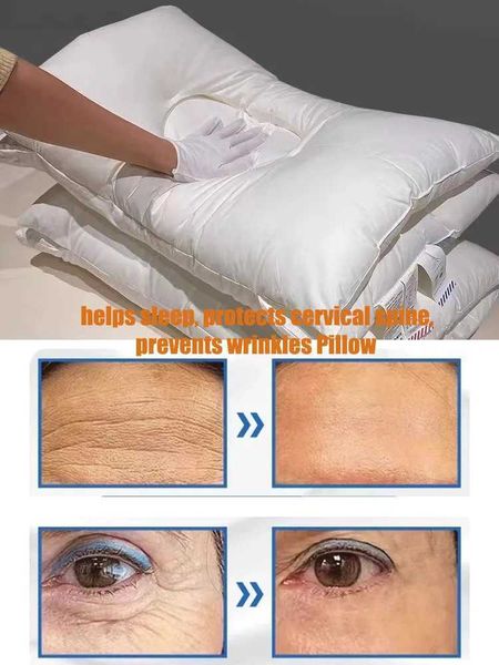 Soft Feather Velvet Pillows Neck PainRelief Help Sleep Relaxing cervicalorthopedic Anti-snoring Anti wrinkleTravel PillowXJ240822