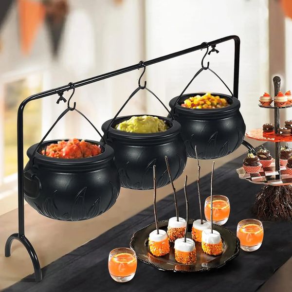 Halloween Set of 3 Witches Cauldron Serving Bowls on Rack Plastic Pocus Candy Bucket for Home Kitchen Party Decoration 240823
Halloween Set of 3 Witches Cauldron Serving Bowls on Rack Plastic Pocus Candy Bucket for Home Kitchen Party Decoration 240823