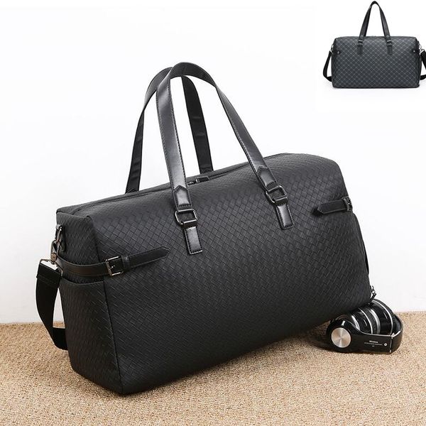 Classic woven handbag large capacity wet dry separation fitness travel handbag street trend belt decoration men shoulder bag Joker black printed backpack, Image color/4376
Classic woven handbag large capacity wet dry separation fitness travel handbag street trend belt decoration men shoulder bag Joker black printed backpack, Image color/4376