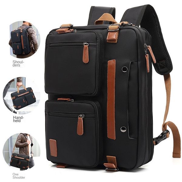 Fashion mens backpack multifunctional business computer bag outdoor travel leisure canvas backpack simple Joker solid color school bag lightweight nylon handbag, 10001 nylon black
Fashion mens backpack multifunctional business computer bag outdoor travel leisure canvas backpack simple Joker solid color school bag lightweight nylon handbag, 10001 nylon black