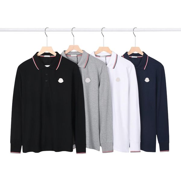 men polos spring and summer tops designer long sleeves shirts mens warm sweatershirt brand business style polo, White
men polos spring and summer tops designer long sleeves shirts mens warm sweatershirt brand business style polo, White