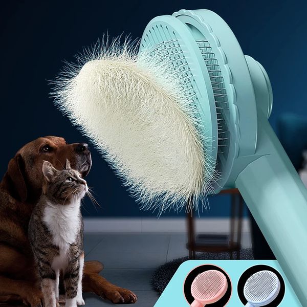 Cat Brush Pet Grooming Brush for Cats Remove Hairs Pet Cat Hair Remover Pets Hair Removal Comb Puppy Kitten Grooming Accessories 240826