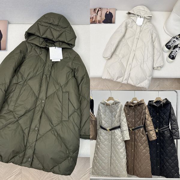 Designer down jacket women coat winter diamond grid retractable waist extra long hooded jacket long coat down jacket, White2
Designer down jacket women coat winter diamond grid retractable waist extra long hooded jacket long coat down jacket, White2