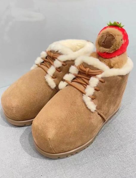 Classic Ultra Mini Boot Style Slide Sandals for Women Cozy Suede Material with Wool Lining for Autumn, Brown
Classic Ultra Mini Boot Style Slide Sandals for Women Cozy Suede Material with Wool Lining for Autumn, Brown
