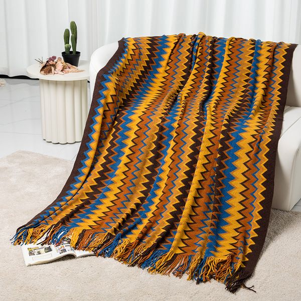designer blanket Bohemian Sofa Summer Office Napping Knitted Wool Tassel Air Conditioning Bed Bedding Tail Blanket, Blue
designer blanket Bohemian Sofa Summer Office Napping Knitted Wool Tassel Air Conditioning Bed Bedding Tail Blanket, Blue