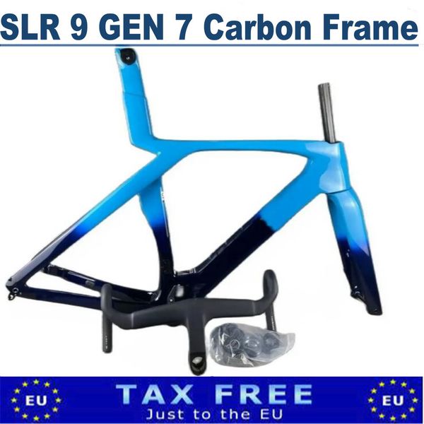 Carbon Bike Frameset SLR GEN7 Dark Blue Road Bicycle Frames with Handlebar Cycling Bike Frame XDB DPD Shipping Available