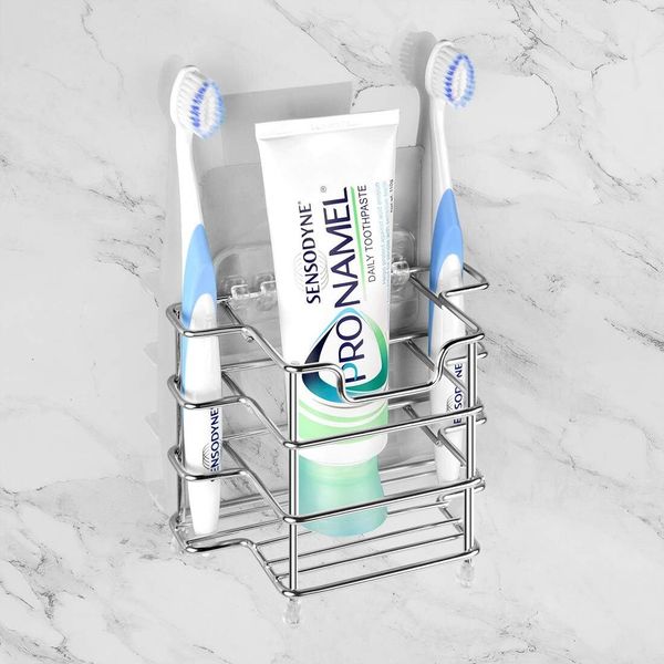 kidea Wall Mount Toothbrush Holder for Shower Stainless Steel Tooth Brush Stand Seldhesive Wallmount Countertop
kidea Wall Mount Toothbrush Holder for Shower Stainless Steel Tooth Brush Stand Seldhesive Wallmount Countertop