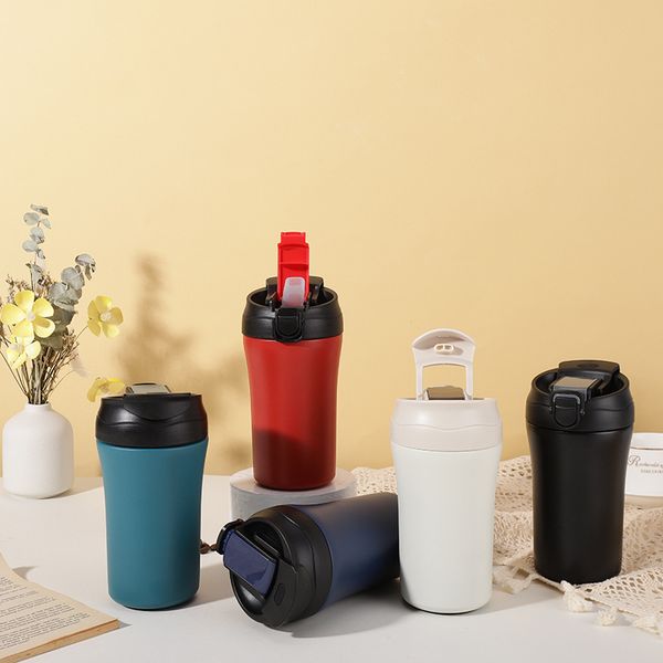 American style dual drink coffee with high aesthetic value stainless steel bouncing thermos fashionable and portable compact straw water cup, Red
American style dual drink coffee with high aesthetic value stainless steel bouncing thermos fashionable and portable compact straw water cup, Red
