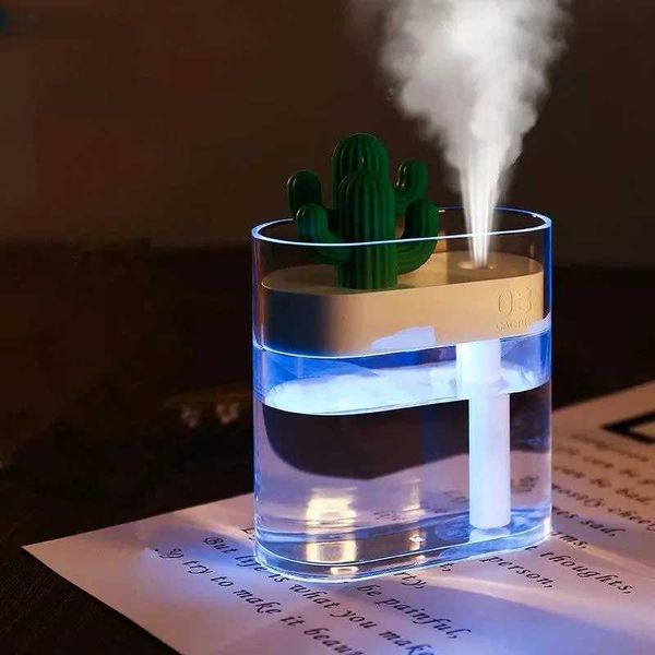 Mini portable cactus bottle cap humidifier USB air purifier anion atomizer household humidifier M240829