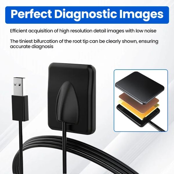 Intraoral Digital Dental RVG Sensor for Dental Clinics or Vets, 0.8 1.5 Size Digital Photon Detector and Positioning Sensors
Intraoral Digital Dental RVG Sensor for Dental Clinics or Vets, 0.8 1.5 Size Digital Photon Detector and Positioning Sensors