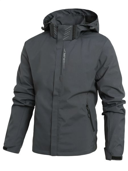 Mens Lightweight Waterproof Rain Jacket Hooded Shell Outdoo…