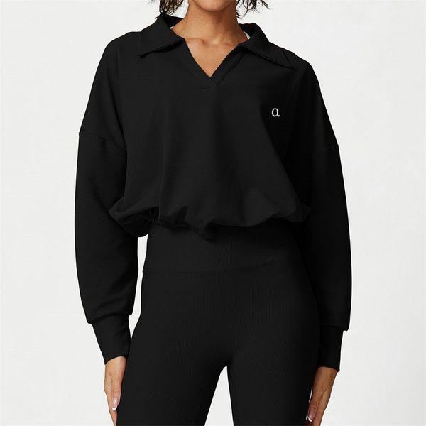DHgate A2351 Womens Autumn Sweater Sweatshirt Yoga Suit Jacket Ladies Gym Workout Coat Fleece Loose Workout Pullover sold by DHgate