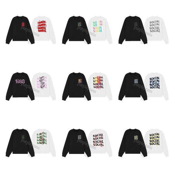 2024 Designer Socials Shirt Anti Usa Trendy Hoodie Fashion Streetwear Antisocials Swearshirt Winter High Street Hoody Jumper t Shirts Hooded Pullover
