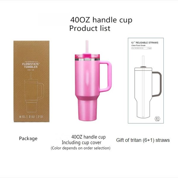 40ozTumbler with Handle Lid Straw Stainless Steel Vacuum Insulated Iced Travel Coffee Mug Thermos Cup Silicone Boot for Stanely, Please select a color
40ozTumbler with Handle Lid Straw Stainless Steel Vacuum Insulated Iced Travel Coffee Mug Thermos Cup Silicone Boot for Stanely, Please select a color