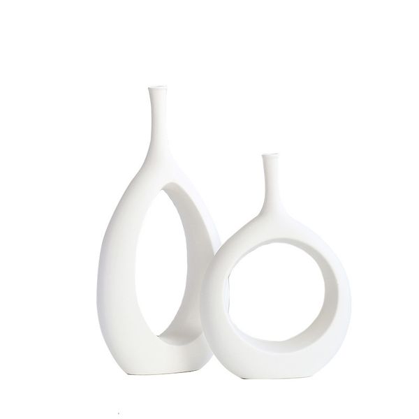 DOUGHNUT VASE SERIES Hollow Ceramic Vase Ornaments Home Crafts Matte Simple Donut Flower Arrangement Living Room Decoration
DOUGHNUT VASE SERIES Hollow Ceramic Vase Ornaments Home Crafts Matte Simple Donut Flower Arrangement Living Room Decoration