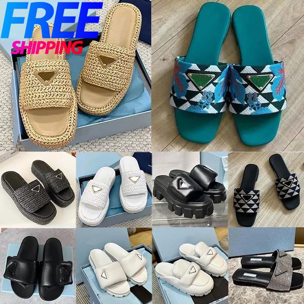 Free Shipping Designers sandale Slippers shoe women triangle Sliders sandal Raffias Straw weave platform shoes Slide beach pool flat Slipper 35-42, Black
Free Shipping Designers sandale Slippers shoe women triangle Sliders sandal Raffias Straw weave platform shoes Slide beach pool flat Slipper 35-42, Black