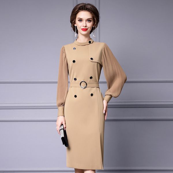 OC 413N57 Basic Casual Dresses Autumn and Winter Pleated Long Sleeved Womens Dress Shirt Commuting Skirt Customization Medium Length, De red
OC 413N57 Basic Casual Dresses Autumn and Winter Pleated Long Sleeved Womens Dress Shirt Commuting Skirt Customization Medium Length, De red