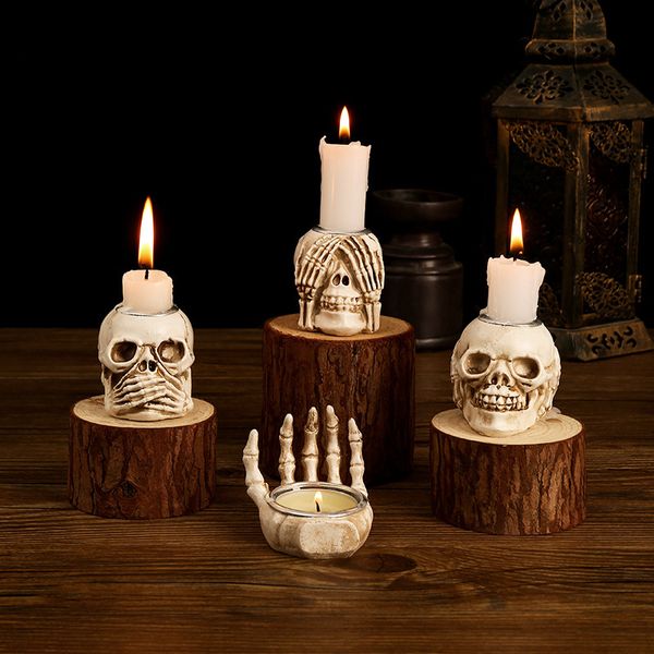 Halloween Skull Bone Candlestick Wholesale Ghost Festival Horror Decoration Secret Room Escape Script Kill Movie Props
Halloween Skull Bone Candlestick Wholesale Ghost Festival Horror Decoration Secret Room Escape Script Kill Movie Props