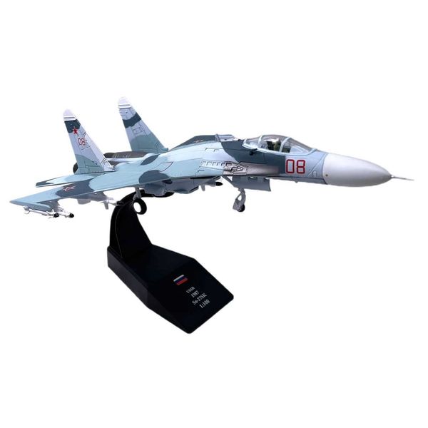 Metal die-casting model of Soviet and Russian military aircraft Sukhoi Su-27 aircraft heavy fighter toy W240830
