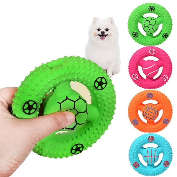 Pet toys Pet latex toys soccer basketball steering wheel grinding teeth to relieve boredom sound making frisbee dog toys, Orange
Pet toys Pet latex toys soccer basketball steering wheel grinding teeth to relieve boredom sound making frisbee dog toys, Orange