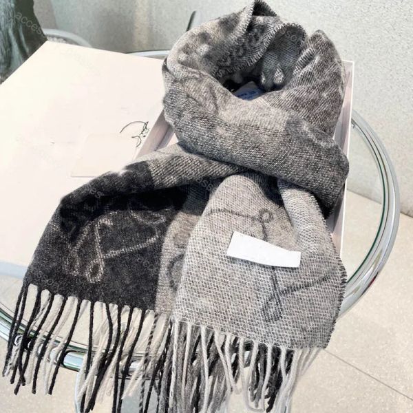 

2024 Designer Scarf Winter Plaid Wool Long Shawls Women Cashmere Scarfs Tassels L Scarves for Mens Soft Touch Warm Wraps with Tags Luxury Beanie Accessories 40*200cm