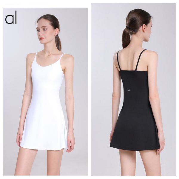 AL-071 Casual Dresses Female Solid Sleeveless Sport Tennis Dress with Built-in Bra Running Fitness Tennis Skirt, Grey
AL-071 Casual Dresses Female Solid Sleeveless Sport Tennis Dress with Built-in Bra Running Fitness Tennis Skirt, Grey