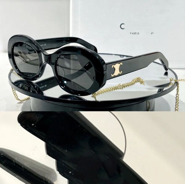 

2024 Designer Sunglasses Fashion Luxury CEL 40238 Brand Men's and Women's trend Small Squeezed Frame Oval Glasses Premium UV 400 Polarized Sunglasses