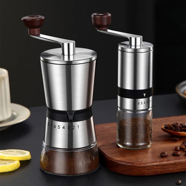 High Tools Quality Manual Grinder Ceramic Grinding Core 6/8 Adjustable Settings Portable Grinders Coffee hine s, Black
High Tools Quality Manual Grinder Ceramic Grinding Core 6/8 Adjustable Settings Portable Grinders Coffee hine s, Black