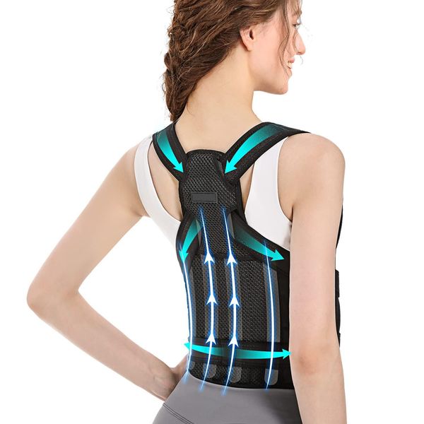 Back Brace Posture Corrector for Women and Men, Back Support Belt Back Straightener Posture Corrector, Black
Back Brace Posture Corrector for Women and Men, Back Support Belt Back Straightener Posture Corrector, Black