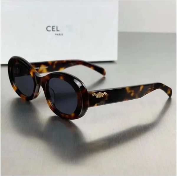 

2024 designer Sunglasses Luxury Fashion Sunglasses Retro cat's eye sunglasses for women CE's Arc de Triomphe oval French high Quality